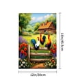 thumbnail image 4 of Amhnf Colorful Roosters On Fence Garden Flag For Home Outdoor Garden Yard Decor 12x18 inch, 4 of 5