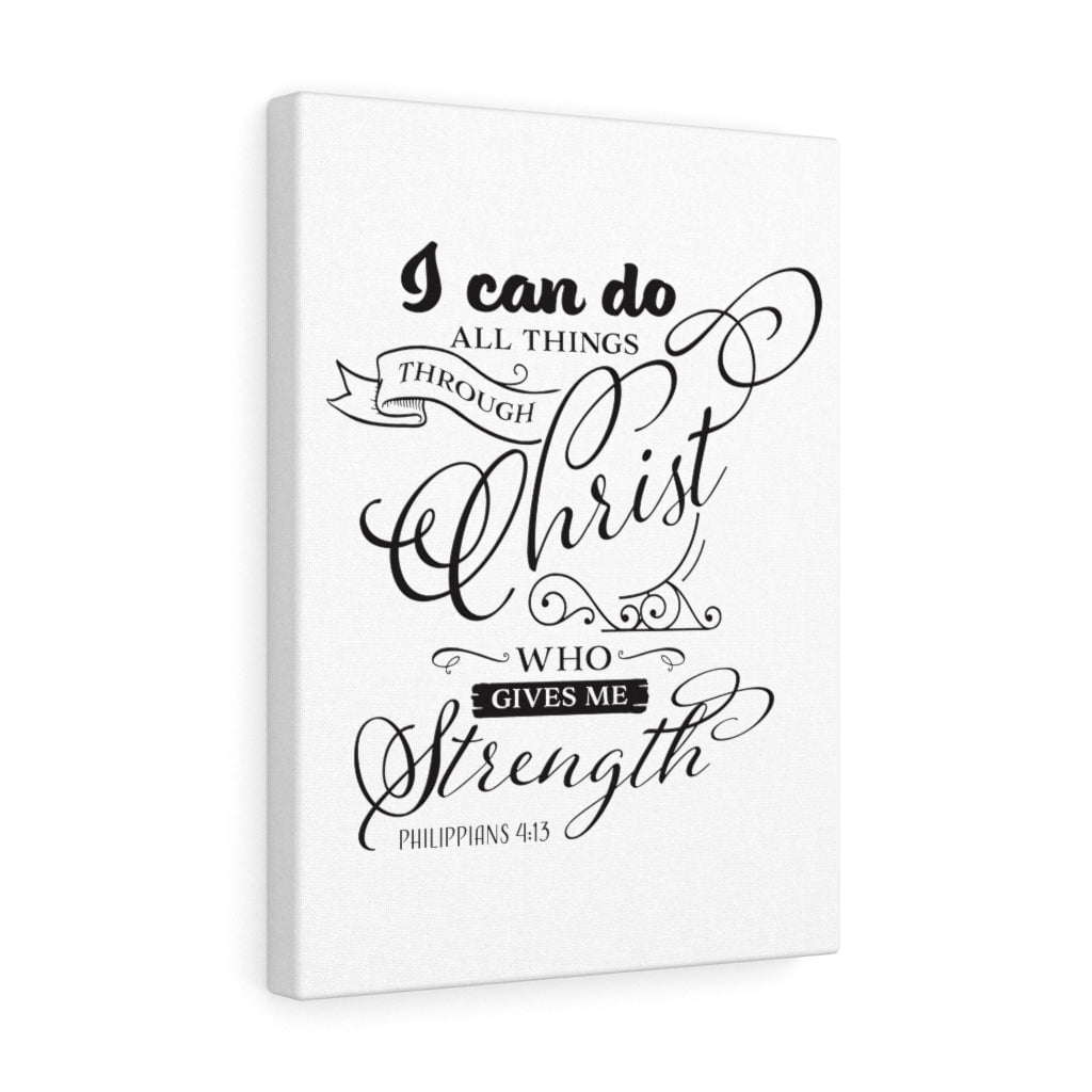 Scripture Walls I Can Do White Philippians 413 Bible Verse Canvas