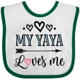 thumbnail image 3 of Inktastic My Yaya Loves Me Grandchild Girls Baby Bib, 3 of 4