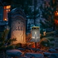 thumbnail image 2 of COEQINE Cross Outdoor Lights Solar Powered Flameless Candle Cemetery Votive Candles Waterproof Outdoor Memorial Candle Solar Stake Lights for Grave Cemetery, God Cross Galaxy Brown, 2 of 7