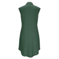 thumbnail image 6 of QUNYINEY Sleeveless Sundresses for Women Casual Beach Green Midi Summer Shirt Dress Button Loose Fit Vacation V Neck Dresses, 6 of 8