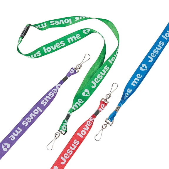 I Love Jesus Lanyard - Jewelry - 12 Pieces
