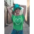 thumbnail image 2 of Lucky Shamrocks Heart T-Shirt Women -GoatDeals Designs, Female Small, 2 of 4