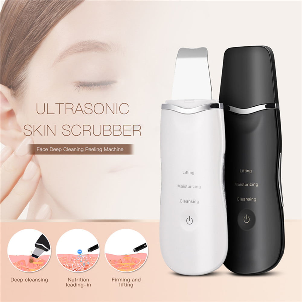 Mini Ultrasonic Facial Skin Care Scrubber Skin Peeling Cleaning Massage Machine 