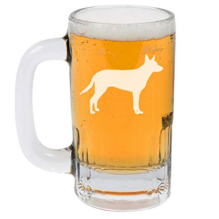

12oz Beer Mug Stein Glass Australian Kelpie