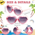 thumbnail image 2 of 3 Pack Kids Sunglasses Stylish Cute Heart Shaped Round Cat Eye Sunglasses for Toddler Girls Age 3-10 Outdoor Beach Eyewear, 2 of 7