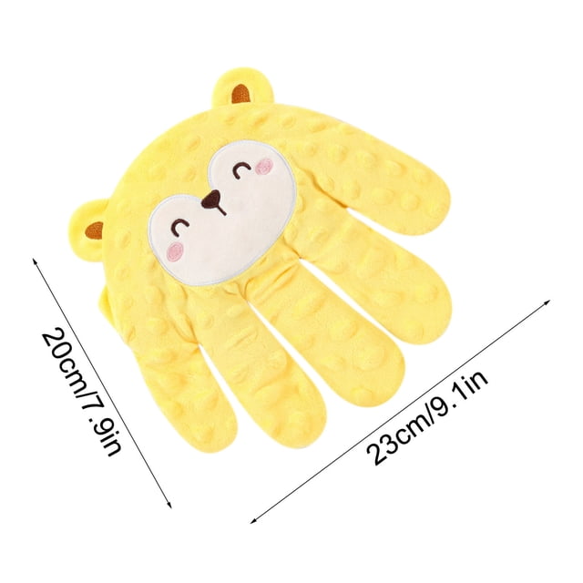 Alivio eléctrico para bebés con palmaditas, control remoto, adorable dispositivo calmante, suave almohada de mano, diseño de palmas suaves, ayuda para dormir siestas y por la noche.