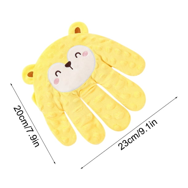 Alivio eléctrico para bebés con palmaditas, control remoto, adorable dispositivo calmante, suave almohada de mano, diseño de palmas suaves, ayuda para dormir siestas y por la noche.