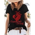 thumbnail image 3 of T-Shirt Femme Cœur Rouge, T-Shirts Manches Courtes Hauts Décontractés Transcende la Mort Col Rond T-Shirt pour Femmes, 3 of 8