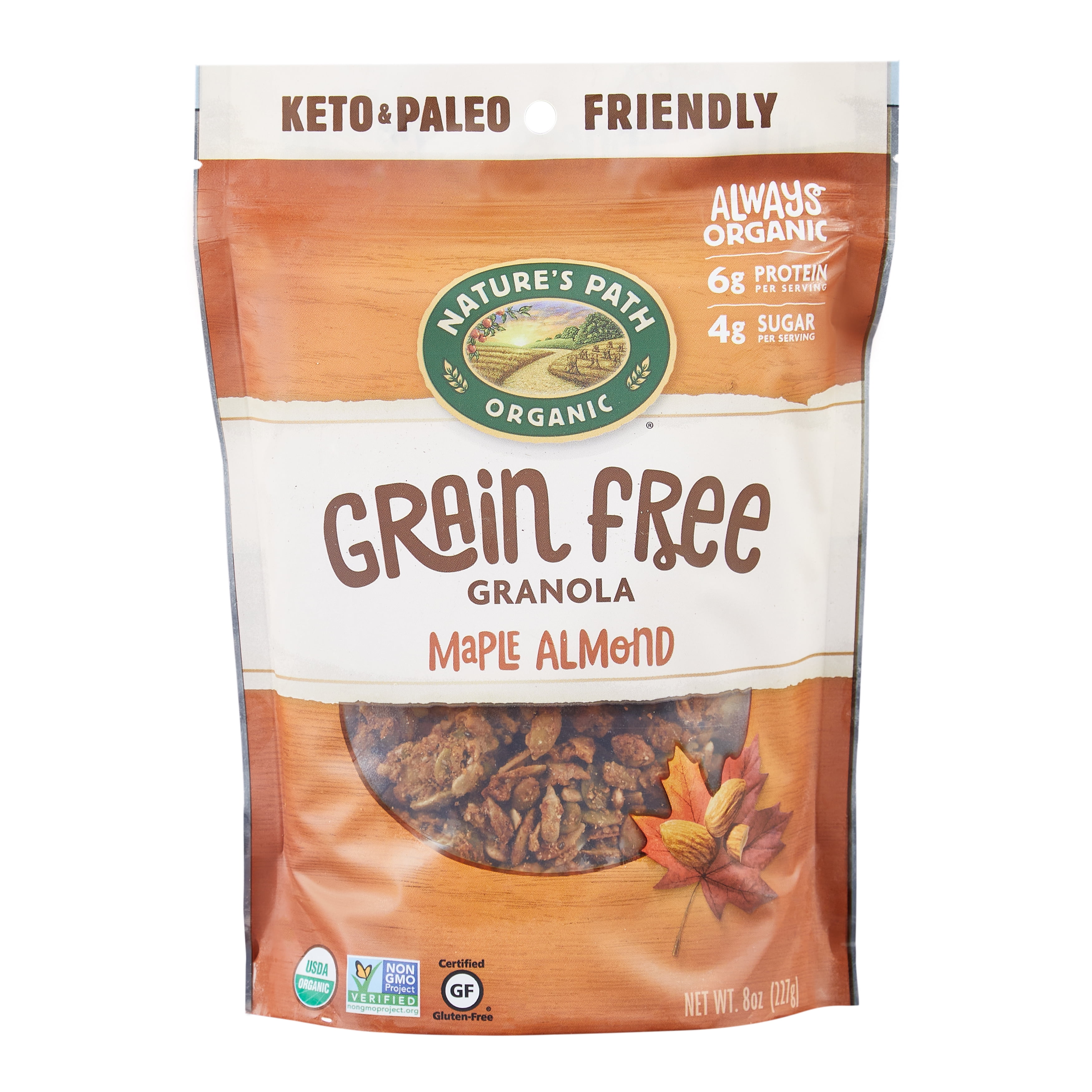 Nature's Path Organic, Granola, Gluten Free, Grain Free, Maple Almond, 8 oz
