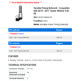 thumbnail image 2 of Variable Timing Solenoid - Compatible with 2010 - 2017 Toyota 4Runner 4.0L V6 2011 2012 2013 2014 2015 2016, 2 of 2