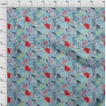thumbnail image 4 of oneOone Silk Tabby Light Blue Fabric Abstracts Fabric For Sewing Printed Craft Fabric By The Yard 42 Inch Wide, 4 of 5