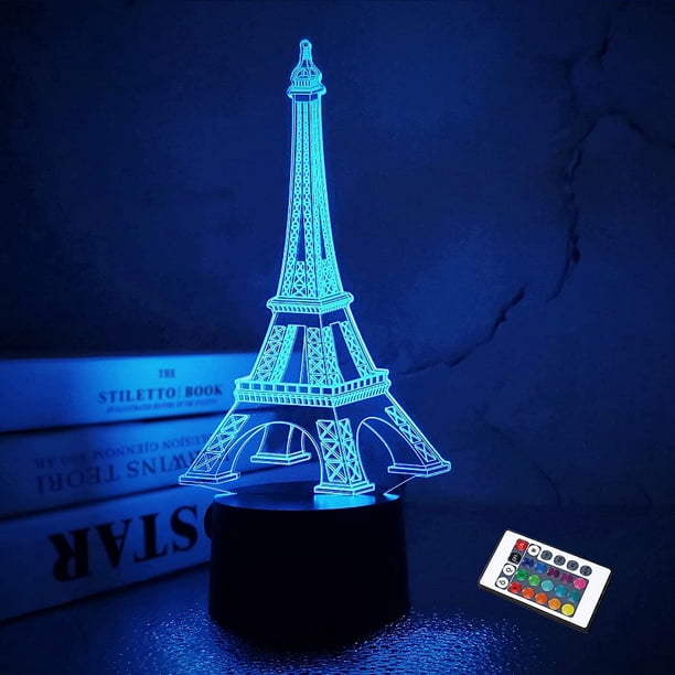 Lámpara de escritorio con control remoto táctil colorida LED de luz nocturna 3D Ehuebsd Para estrenar