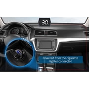Universal GPS Speedometer MPH Heads-Up Display for Car, USB Plug & Play Large Screen HUD GPS Speedometer with Overspeed Alarm with Shading Plate, Car Charger Adapter, Rotary Suction Cup Holder
