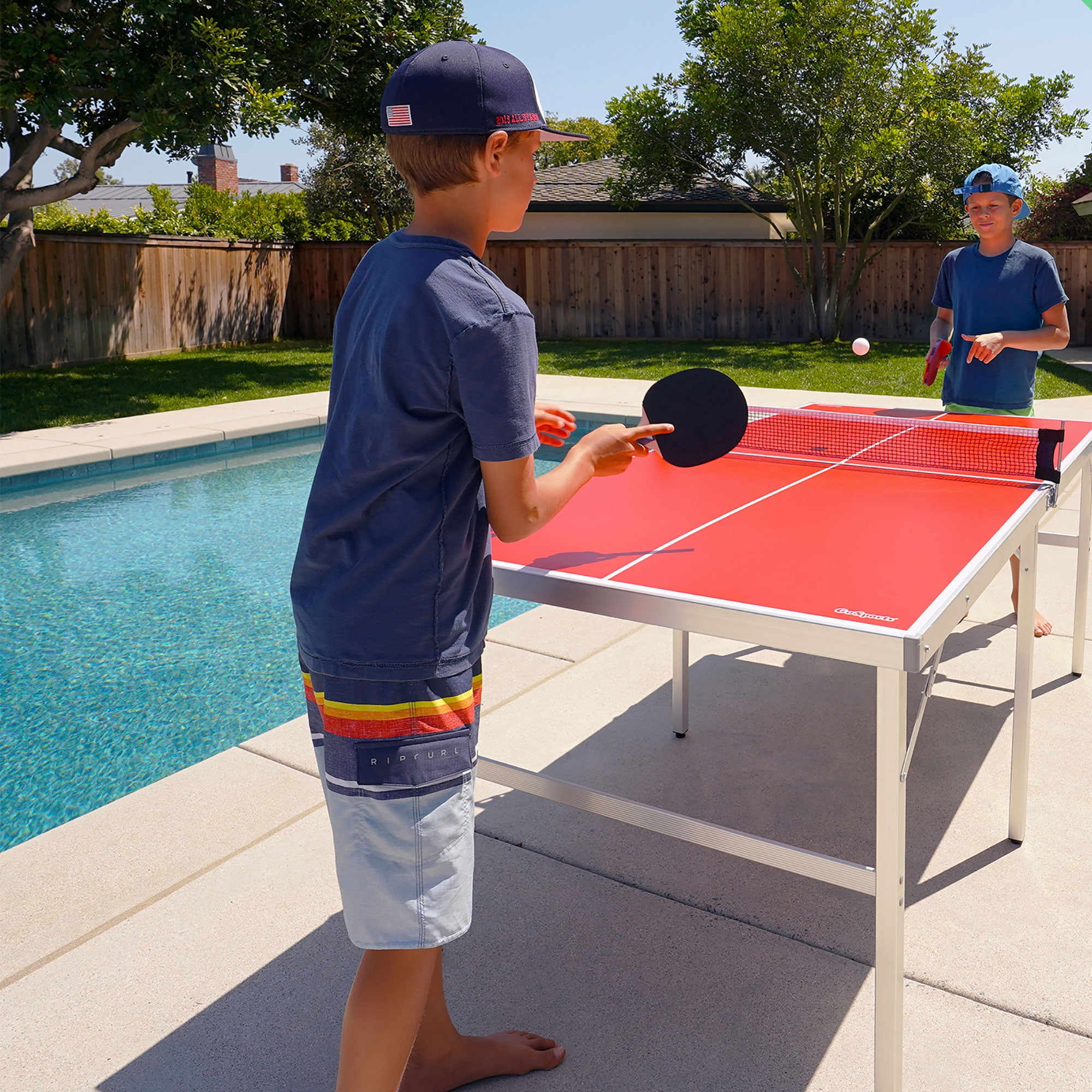  GoSports Mid-Size Table Tennis Game Set - Indoor/Outdoor  Portable Game with Net, 2 Table Tennis Paddles and 4 Balls : Sports &  Outdoors