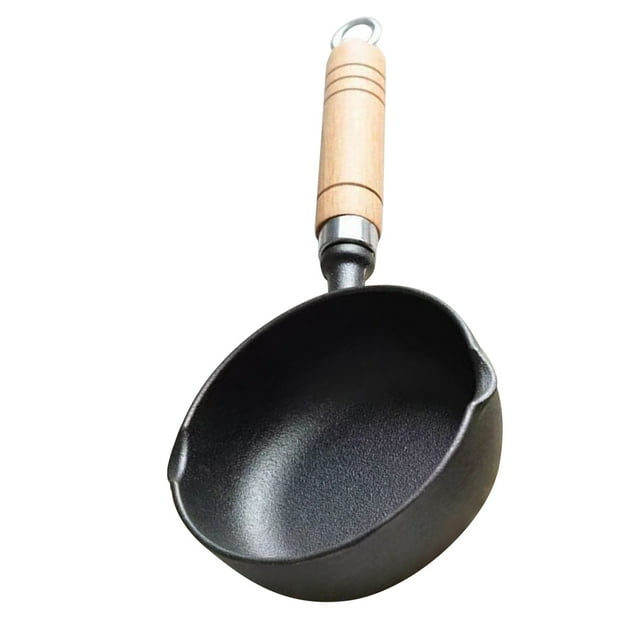 Poêle à Soupe Chauffante à l'Huile de Fer, Rôtissoire à Beurre en Fonte Multi Fonctionnelle Pré-Assaisonnée pour la Maison
