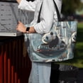 thumbnail image 7 of Daiia Panda In Futuristic City Beach Travel Bag - Water-Resistant Beach Bag, Lightweight Tote with 7 Pockets for Women and Men - Gym,Pool,Camping,Reusable Grocery Bag, 7 of 7