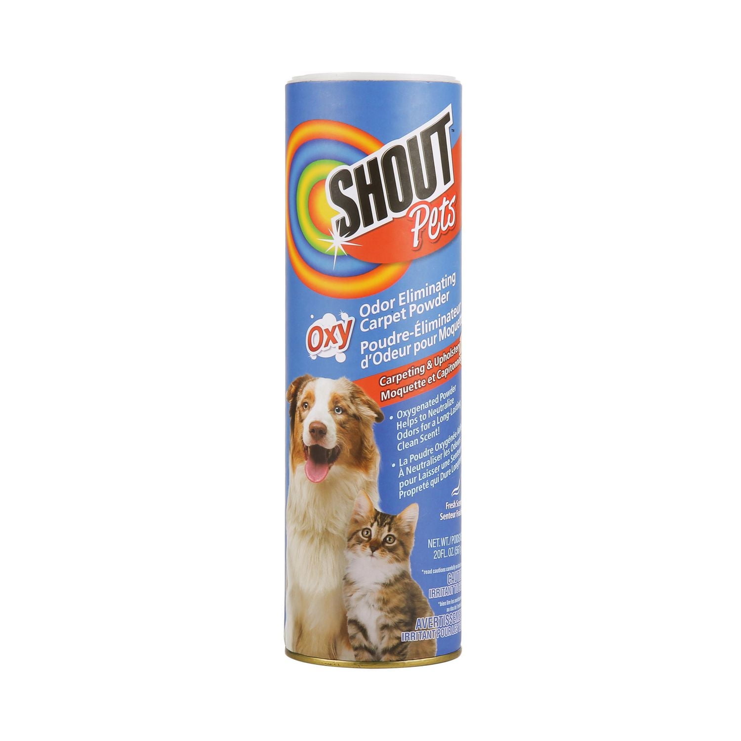 Shout for Pets Turbo Oxy Carpet Odor Eliminator Powder, 20 oz