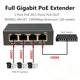 thumbnail image 3 of 4 Puertos Gigabit Completo PoE Extensor/Repetidor 100/1000M Extensor de Conmutador de Red para Poe Switch NVR Cámara IP AP, 3 of 5