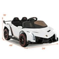 thumbnail image 2 of CIPACHO 12V Licensed Lamborghini 4WD Kids Ride-on Sports Car with 2.4G Remote, Kid's Battery Powered Electric Vehicle Car Toy, Ideal Gift for Kids, White, 2 of 6