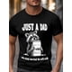 thumbnail image 3 of Camiseta de manga corta para hombre, estilo casual, con cuello redondo y estampado de mapache gris., 3 of 8