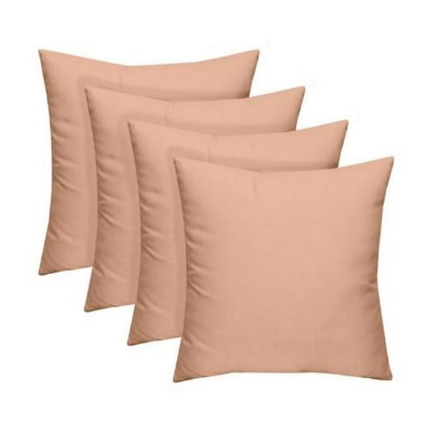 Rsh Decor Set Of 4 Indoor Outdoor Solid Ballet Blush Decorative Throw Toss Pillow 20 X 20 Choose Size And Choose Color Walmart Com Walmart Com