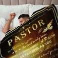 thumbnail image 3 of Pastor Appreciation Gifts, Pastor Gifts for Men, Unique Pastor Gifts, Pastor Birthday Gifts, Gifts for Pastor, Thank You Gift for Pastor, Christian Pastor Gifts Blanket 60"x50"(Gold), 3 of 6