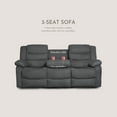 thumbnail image 7 of Ellesophas 3 Piece Fabric Manual Reclining Living Room Sofa Set, Sofa, Loveseat and Chair, 7 of 7