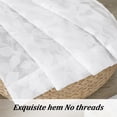 thumbnail image 5 of MKHILL 42X84 White Leaf Pattern Semi Sheer Curtains 2 Panels Set, 84 Inch Long Light Filtering Privacy Drapes for Bedroom Living Room, Rod Pocket Voile Window Panels, Each 42"W x 84"L, 5 of 9