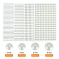 thumbnail image 3 of 1792 Pcs 4 Sheets Bright White Rhinestone Stickers 3/4/5/6 mm Self Adhesive Rhinestones Gems for DIY Decoration Craft, 3 of 5