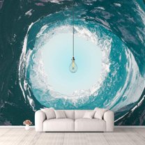 IDEA4WALL 6pcs Nature Peel and Stick Wallpaper Removable Wall Murals Large Wall Stickers for Home Decoration, 100"x24"