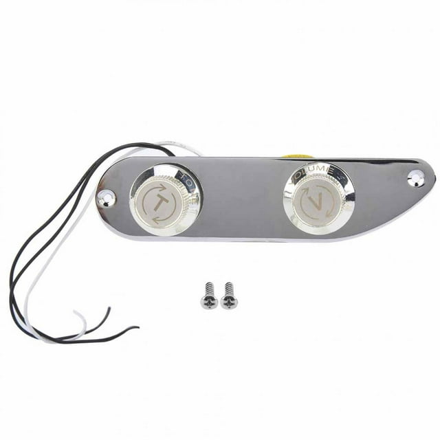 Placa de control con perilla,Placa de control de bajo eléctrico Placa de control para Fender P Bass Hole Placa de control de bajo Diseño elevado