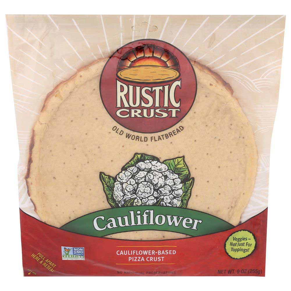 Rustic Crust Cauliflower Pizza Crust, 9 Ounce 8 per case. Walmart