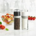 thumbnail image 3 of Trudeau Salt and Pepper Mini Grinders and Shaker Set Glass | Unfilled | Corrosion-resistant ceramic grinder, 3 of 4