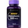 Carlyle Melatonin 300 mcg | 365 Tablets | Low Dose | Vegetarian, Non-GMO, Gluten Free