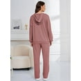 thumbnail image 7 of ebukurty Women's Pajama Sets 2 Piece Long Sleeve Hoodie with Pocket Jogger Sets, Sizes S-XL, 7 of 7