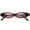 Black / Pink, variant on Ultra Thin Extreme Oval Sunglasses Color Tinted Lens 47mm (Black / Smoke)