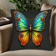 thumbnail image 5 of Set of 2 18x18in Throw Pillow Covers with vibrant butterfly design featuring wings and intricate - like patterns perfect for couch bed or car, 5 of 8