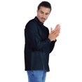 thumbnail image 3 of Atasi Chemise Henley pour Homme à Manches Longues Décontractée Col Mandarin Kurta Courte, 3 of 7