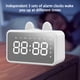 thumbnail image 4 of Altavoz portátil PAVEOS con reloj digital, altavoz Bluetooth con carga Bluetooth V5.0 y cable auxiliar, altavoz Bluetooth apto para niños, color blanco, 4 of 5