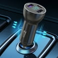 thumbnail image 4 of Cargador de coche superrápido con pantalla digital de metal de 200 W + PD36 W, multifunción, USB, carga rápida para todo tipo de teléfonos móviles., 4 of 7
