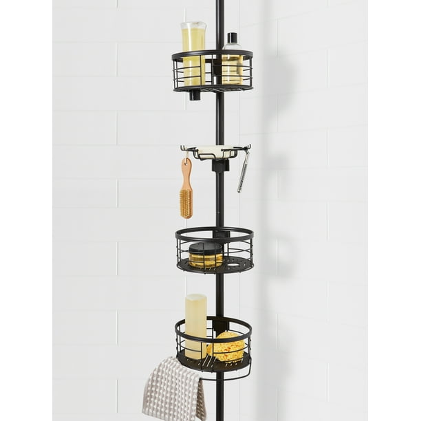 Better Homes & Gardens RustResistant Tension Pole Shower Caddy, 3