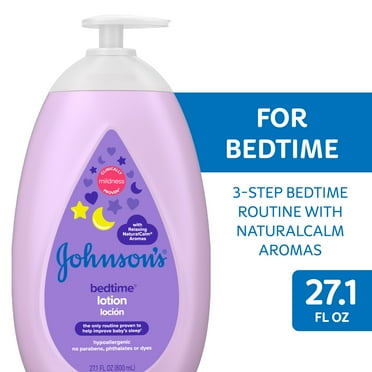 Johnson's Moisturizing Bedtime Baby Body Lotion for Baby and Toddler, Paraben-Free, 27.1 fl oz