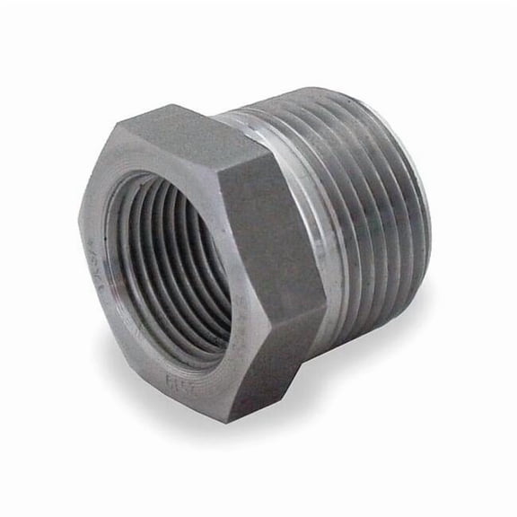Bushing Bushing, 3/8" x 1/8" Pipe, NPT, Black Forged Steel, Class 3000 1MNJ4