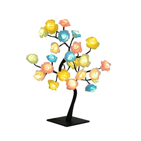 

ILJNDTGBE Valentine s Day Gift: Illuminate Love with The Enchanting Rose Tree Lamp Bedroom Projector Night Light Star Projector Nightlight Cover Plate