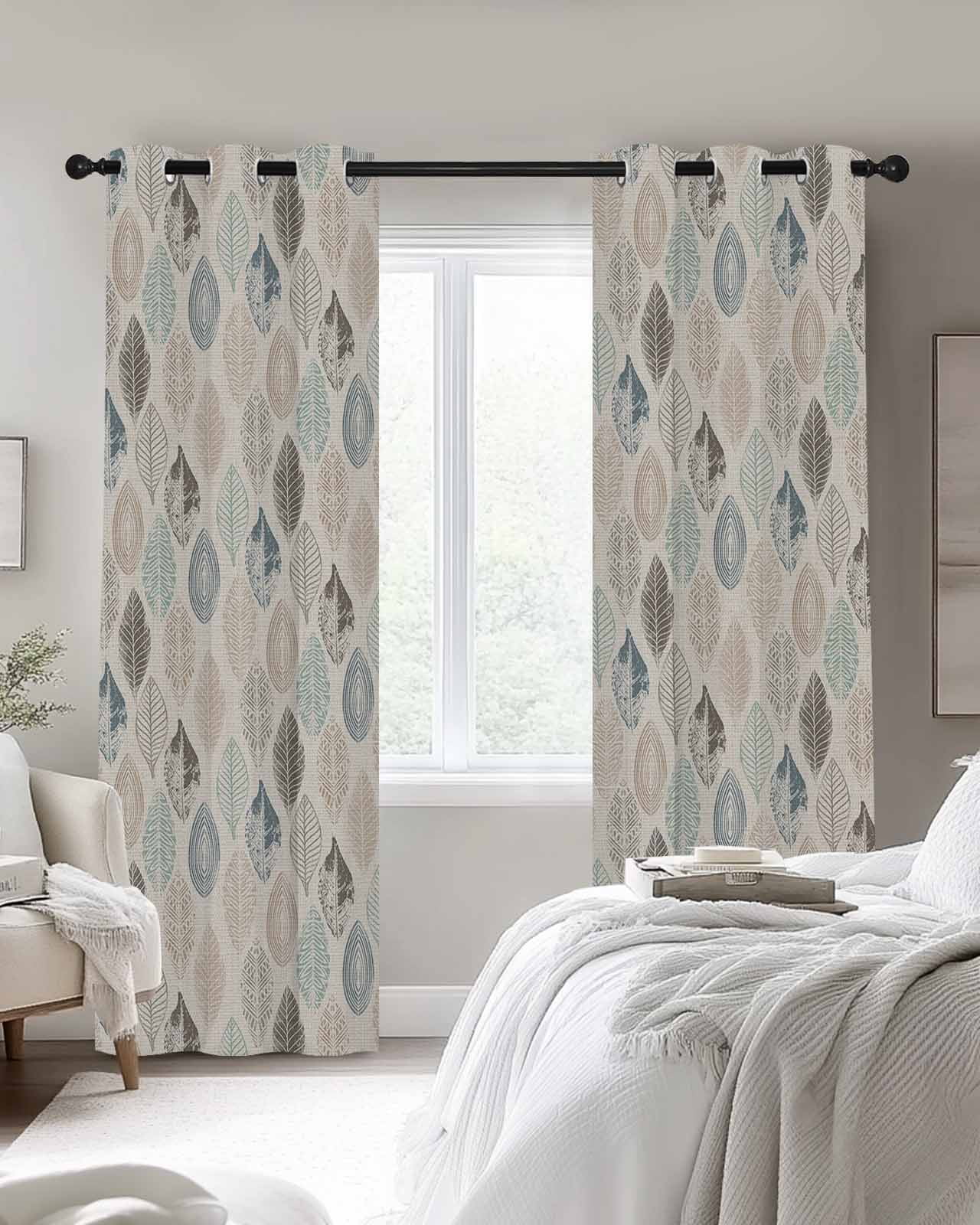 Blackout Curtains 39 Inches Long for Bedroom, Thermal Insulated Room Darkening Black Out Window Curtain Panels Grommet Drapes for Living Room