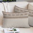 thumbnail image 2 of Brown Striped Throw Pillow Cover 20 x 36 Inch Decorative Pillow Cover Contemporary Geometric Art Rustic Lumbar Pillowcase Seasonal Rectangle Cushion Case for Couch Sofa Bed Living Room, 2 of 9