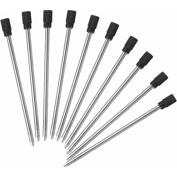 2.75'' Ballpoint Pen Refills, Black, Medium Point, 10 Pack
