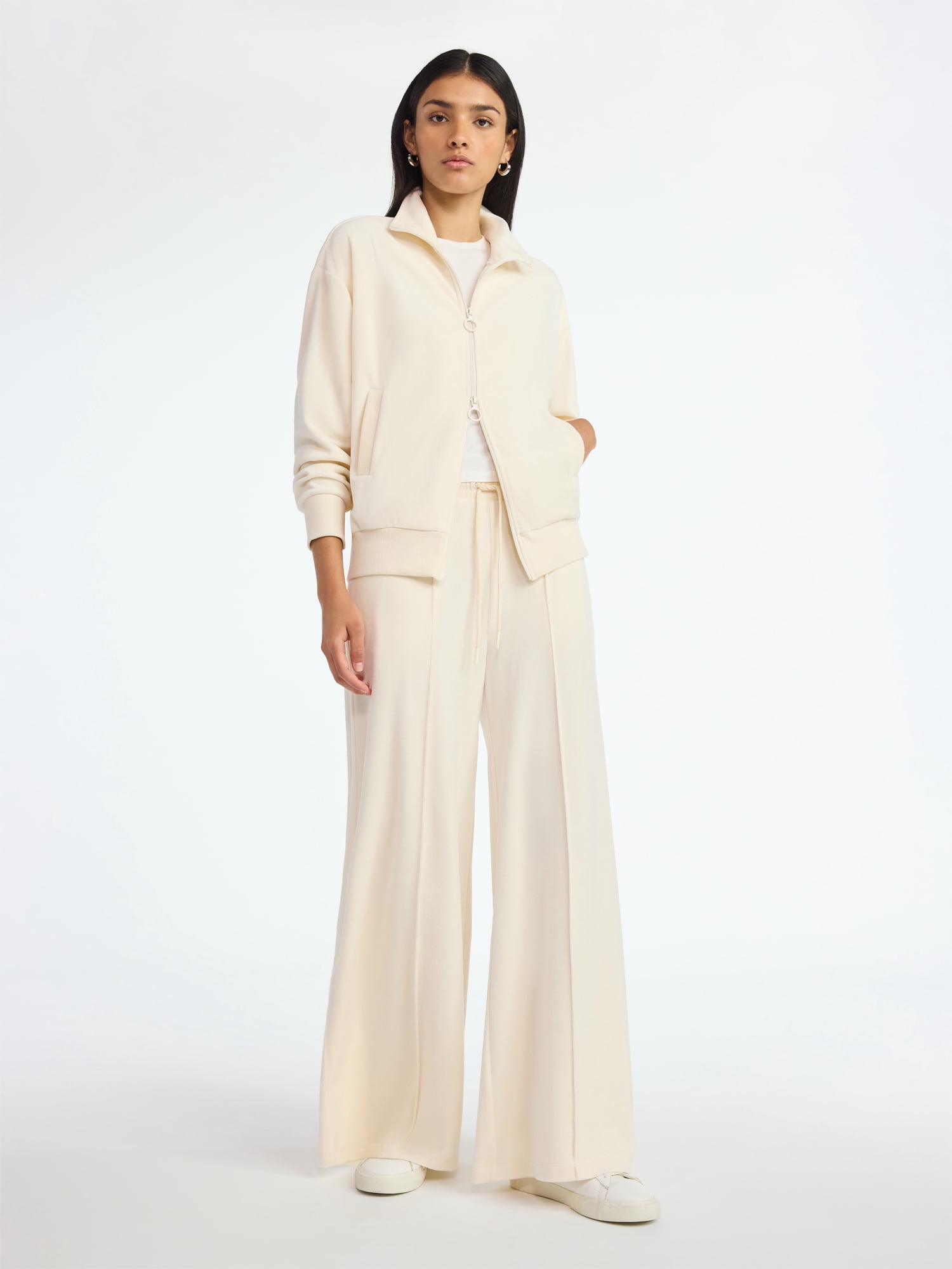 Scoop Women’s Velour Wide Leg Pants, Sizes XS-XXL