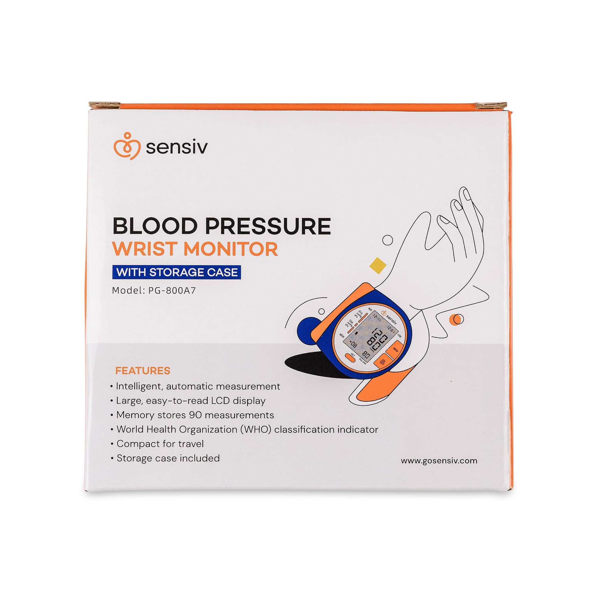 Sensiv Wrist Digital Blood Pressure Monitor 1 Each